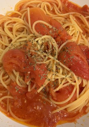 にんにくトマトスパゲティ♡-レシピのメイン写真