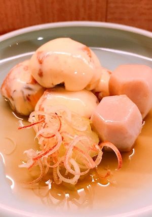 穴子と新小芋と卵の茶巾寄せ-レシピのメイン写真