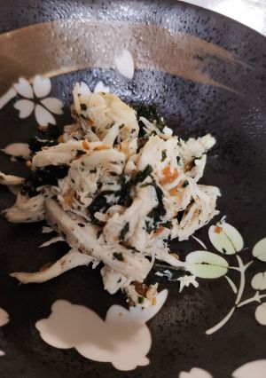 鶏胸肉と大葉の梅肉和え 肴-レシピのメイン写真