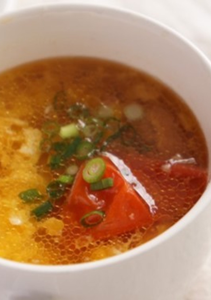 卵とミニトマトの中華スープ-レシピのメイン写真