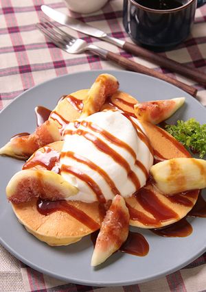 秋の味覚☆いちじくのキャラメルパンケーキ-レシピのメイン写真