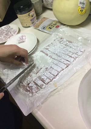 羽二重餅みたいな求肥（いちご風味）-レシピのメイン写真
