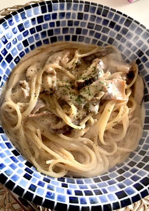 豚肉ときのこのクリームパスタ-レシピのメイン写真