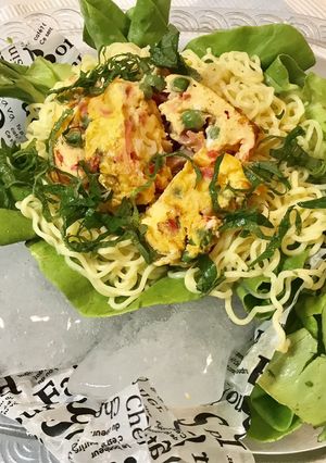 具沢山卵焼きのせ冷やし塩とんこつらーめん-レシピのメイン写真