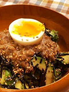 ネバネバダイエット★アボカド納豆そうめん-レシピのメイン写真