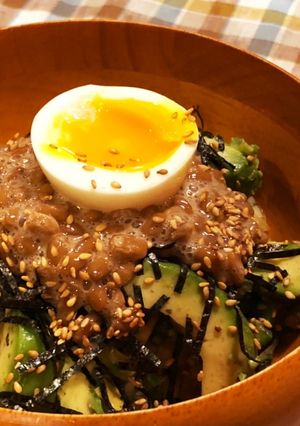 ネバネバダイエット★アボカド納豆そうめん-レシピのメイン写真