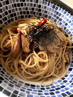 豚肉としいたけの和風ピリ辛パスタ-レシピのメイン写真