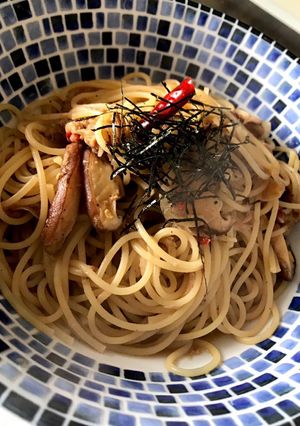 豚肉としいたけの和風ピリ辛パスタ-レシピのメイン写真