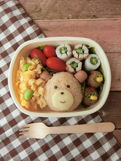 醤油ご飯で簡単★くまのデコおにぎり-レシピのメイン写真