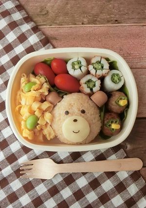 醤油ご飯で簡単★くまのデコおにぎり-レシピのメイン写真