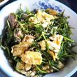 おかひじきと豆苗の卵炒め