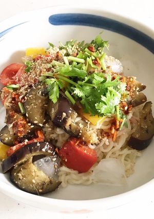 夏野菜とオイルサーディンの冷やしラーメン-レシピのメイン写真