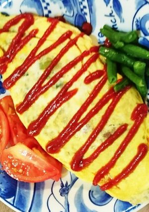 ニラが決め手の栄養満点オムレツ-レシピのメイン写真