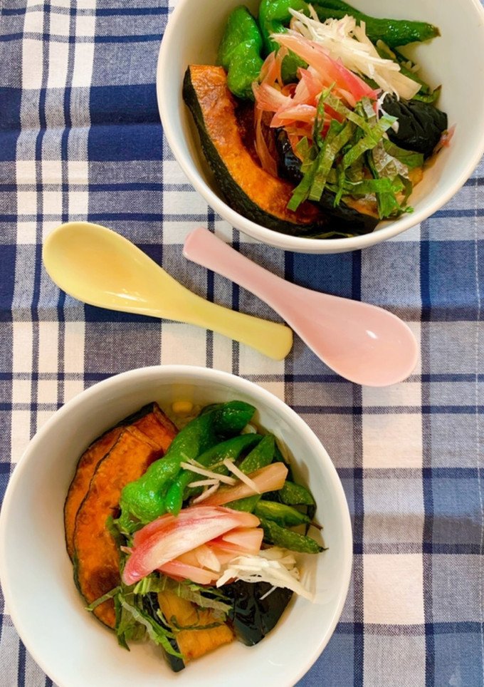 夏野菜の揚げ浸し丼-レシピのメイン写真