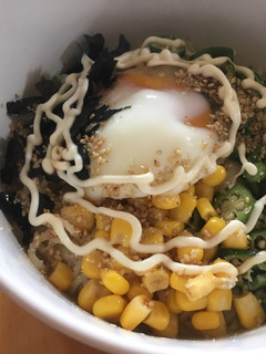 温泉卵おくらコーン★冷やしラーメン-レシピのメイン写真