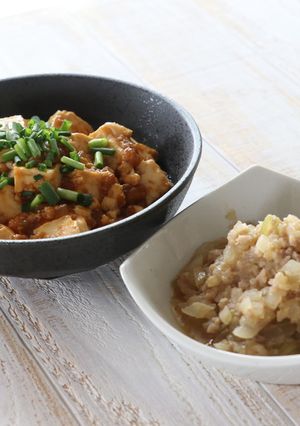 玉ねぎ肉みそを使った麻婆豆腐-レシピのメイン写真