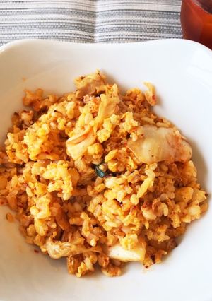 簡単ヘルシー☆もち麦キムチチャーハン-レシピのメイン写真