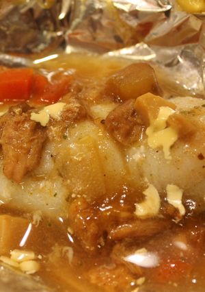 簡単タラのマヨカレーホイル焼き-レシピのメイン写真