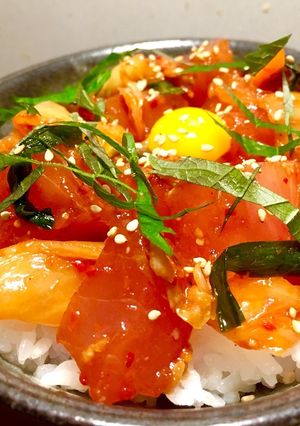 マグロとキムチの醤油こうじ丼-レシピのメイン写真