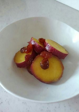 あと一品ほしいとき！さつま芋のレーズン煮-レシピのメイン写真