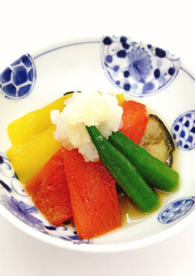 【病院】夏野菜の揚げびたし【給食】-レシピのメイン写真