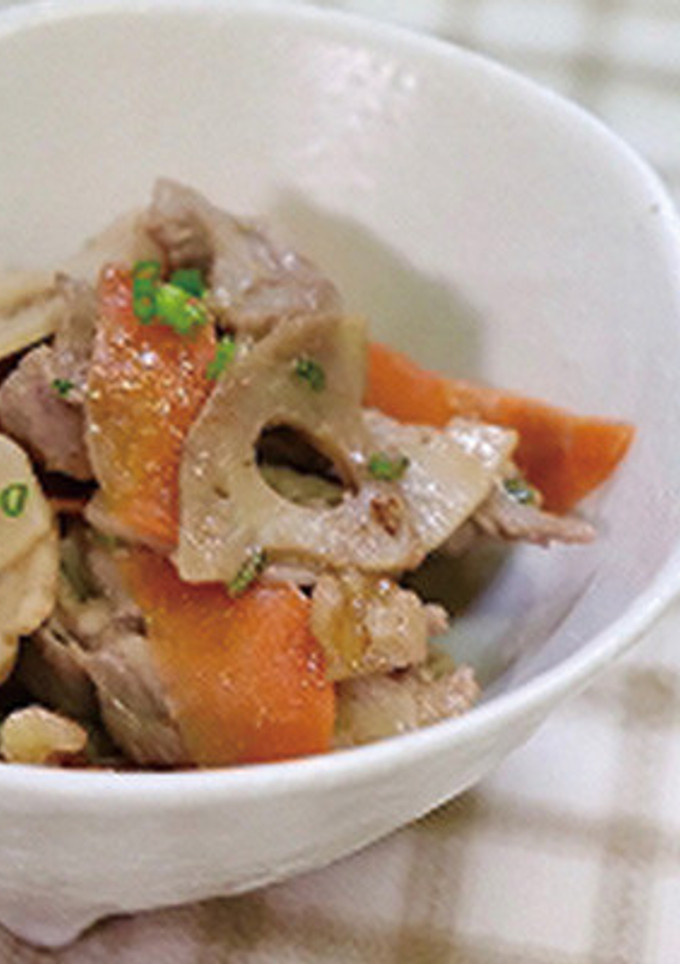 れんこんと豚肉のごまだれ炒め-レシピのメイン写真