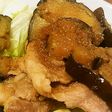 豚肉となすびの生姜焼き