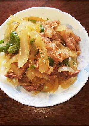 牛肉と玉ねぎとピーマンの甘煮-レシピのメイン写真