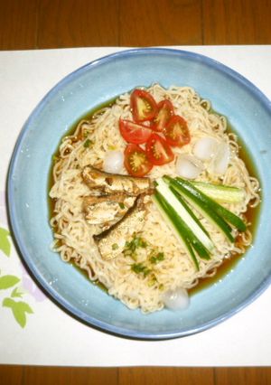 オイルサーディンとトマトの冷やしらーめん-レシピのメイン写真