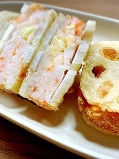 蓮根の海老チーズはさみ揚げ-レシピのメイン写真