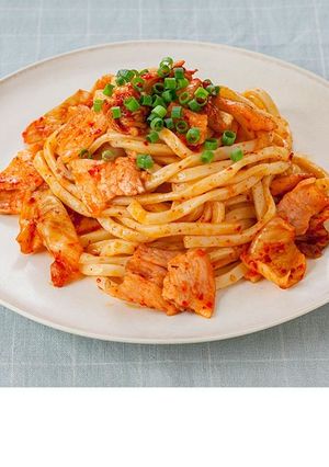 子供にも◎豚マヨキムチ焼きうどん-レシピのメイン写真
