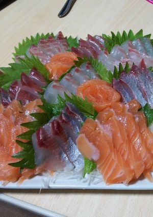天然物のお刺身盛合せ-レシピのメイン写真