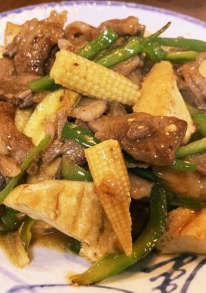 【ピーマン】牛肉オイスター炒め【厚揚げ】-レシピのメイン写真