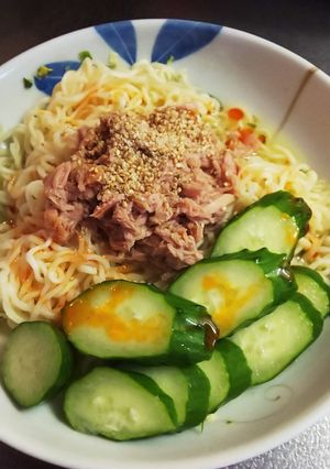 夏にツルッと冷やしサッポロ一番塩とんこつ-レシピのメイン写真