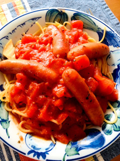 まるごとソーセージのトマトパスタ!-レシピのメイン写真