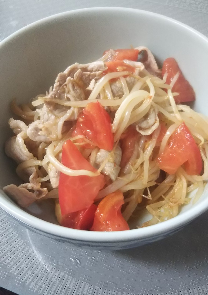 トマトともやしのさっぱり煮-レシピのメイン写真