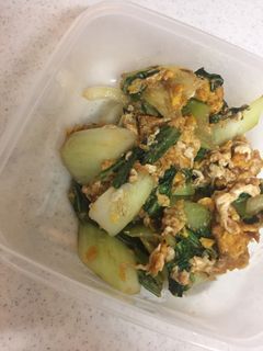 青梗菜と卵の中華風炒め-レシピのメイン写真