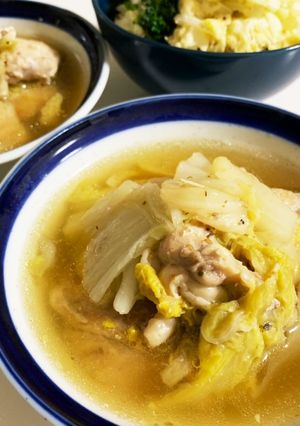 電気圧力鍋で鶏もも肉と白菜の無水スープ-レシピのメイン写真
