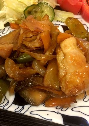 鶏肉となすの甘酢炒め-レシピのメイン写真