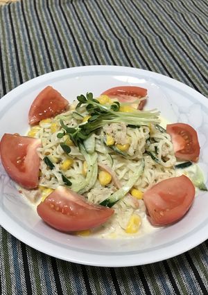 サッポロ一番！塩マヨサラダあえ麺-レシピのメイン写真