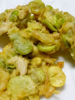 *そら豆と鶏のささ身のかき揚げ*-レシピのメイン写真