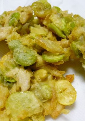 *そら豆と鶏のささ身のかき揚げ*-レシピのメイン写真