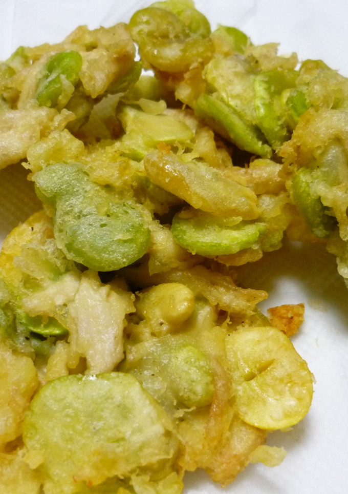 *そら豆と鶏のささ身のかき揚げ*-レシピのメイン写真