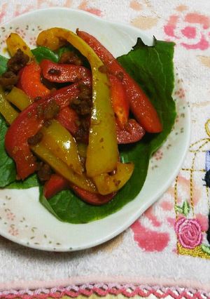 パプリカと大豆カレーそぼろのソテ−｡-レシピのメイン写真