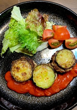 ズッキーニハンバーグ♡トマトソース-レシピのメイン写真