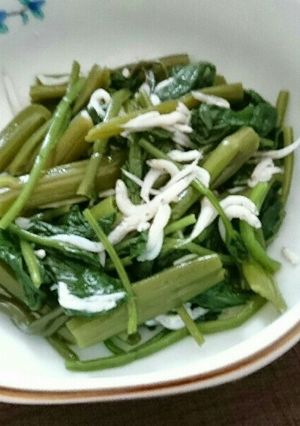 空芯菜としらすの和え物-レシピのメイン写真