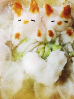 大根おろしアート☆みぞれにゃんこ鍋-レシピのメイン写真