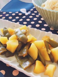 モロッコインゲンとじゃがいもの煮物ܤ *-レシピのメイン写真