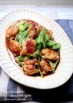 鶏もも肉とキャベツのオイスター炒め-レシピのメイン写真