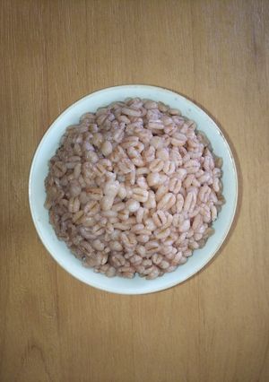 100%押し麦のびわ茶麦飯-レシピのメイン写真